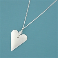 Picture of Aluminium Slim Heart & Crystal Necklace JS1b-A