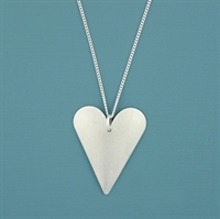Picture of Aluminium Medium Slim Heart Necklace JS7-A