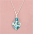 Picture of Bright Floral Small Round Heart Pendant with Crystal