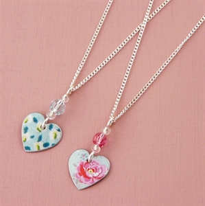 Picture of Child's Heart & Crystal Necklace