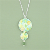Picture of Bright Floral Two Disc & Crystal Necklace