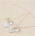 Picture of Bridal Round Heart Toggle Bracelet with Pearl