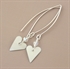 Picture of Bridesmaid Slim Heart & Crystal Earrings (Medium Earwire)