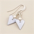Picture of Bridal Slim Heart & Pearl Earrings