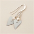 Picture of Bridal Slim Heart & Pearl Earrings