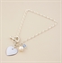 Picture of Bridal Round Heart Toggle Bracelet with Pearl