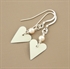 Picture of Bridesmaid Slim Heart & Pearl Earrings (Short Earwire)