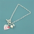 Picture of Round Heart & Pearl Toggle Bracelet