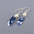 Picture of Denim Rectangle & Pearl Earrings JE48b-de