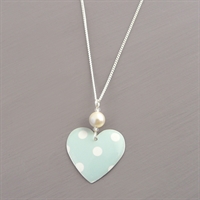 Picture of Spotty Round Heart Necklace with Pearl