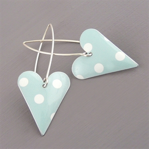 Picture of Spotty Medium Heart Earrings (Medium Earwires)