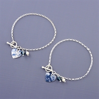 Picture of Denim Round Heart Toggle Bracelet