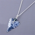Picture of Denim Heart & Crystal Necklace JS1b-de