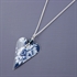 Picture of Denim Medium Heart & Crystal Necklace JS7b-de