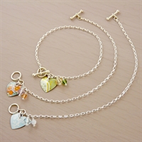 Picture of Small Round Heart Toggle Bracelet