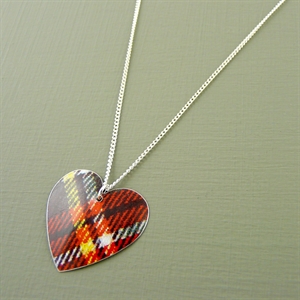 Picture of Tartan Round Heart Necklace