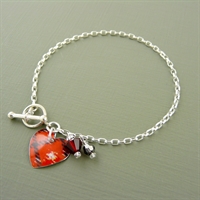 Picture of Tartan Small Round Heart Toggle Bracelet