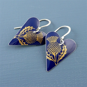 Picture of Thistle Medium Heart Earrings