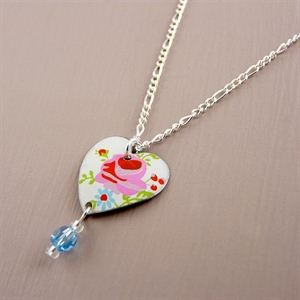 Picture of Spring Small Round Heart & Crystal Necklace