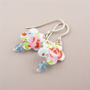 Picture of Spring Flower & Crystal Earrings SP-E57