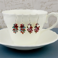 Picture of Oak Leaf Earrings with Crystal JE18b