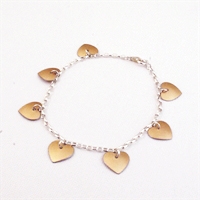 Picture of Copper Rose Heart Charm Bracelet