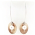 Picture of Copper Rose Oval & Pearl Earrings JE47