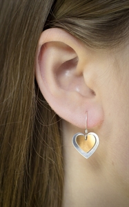 Picture of  Copper Rose Double Heart Earrings JE25
