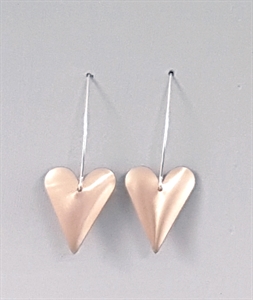 Picture of Copper Rose Medium Heart Earrings JE16