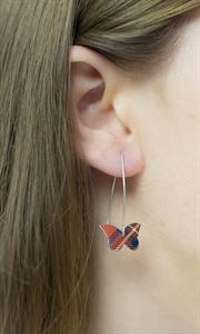 Picture of Tartan Butterfly Earrings (medium earwires) JE-E01T