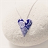 Picture of Italian Blue Slim Heart Necklace JS1