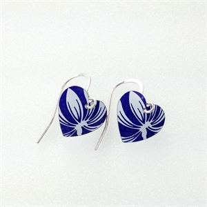Picture of Italian Blue Round Heart Earrings JE15