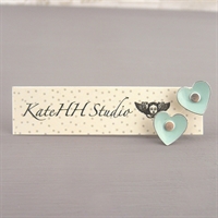 Picture of Emily Jane Round Heart Studs Mint