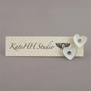 Picture of Emily Jane Round Heart Studs Ivory