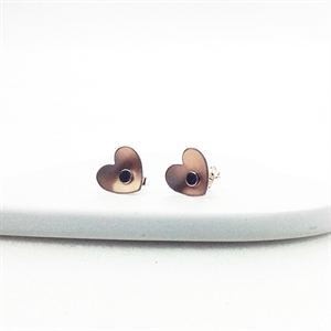 Picture of Copper Rose Round Heart Studs JE10