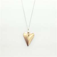Picture of Copper Rose Slim Heart & Pearl Necklace JS1P