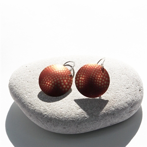 Picture of  Geo Orange Disc Earrings JE-51