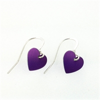 Picture of Purple Aluminium Round Heart Earrings JE1