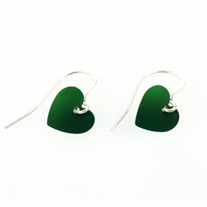 Picture of Green Aluminium Round Heart Earrings JE1