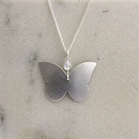 Picture of Aluminium Butterfly & Crystal Necklace